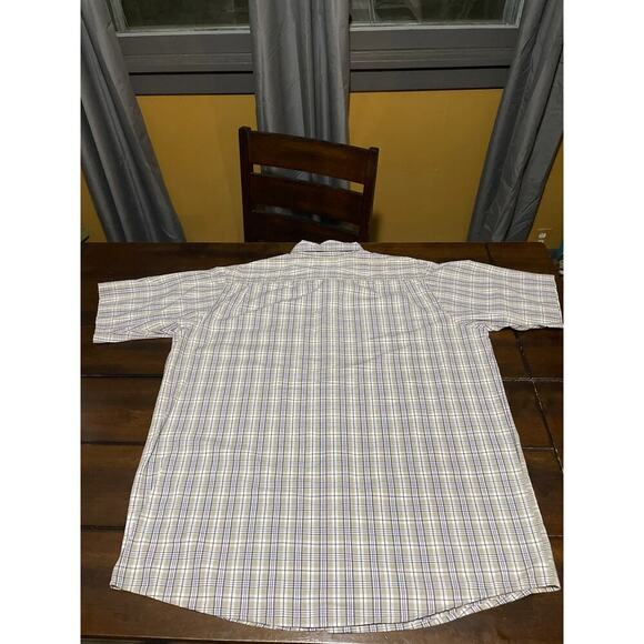 Wrangler Men’s XL Tall Striped Short Sleeved Shirt - Picture 2 of 3